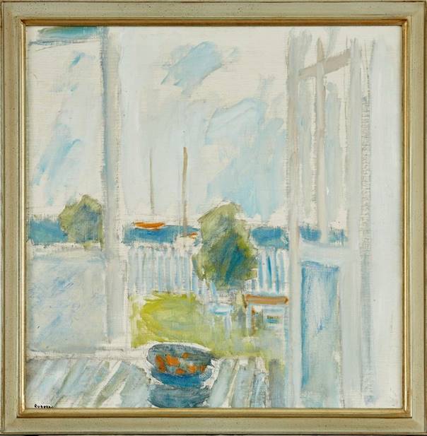 Gustav Rudberg Fr�n verandan, Hven 72x71,5 cm