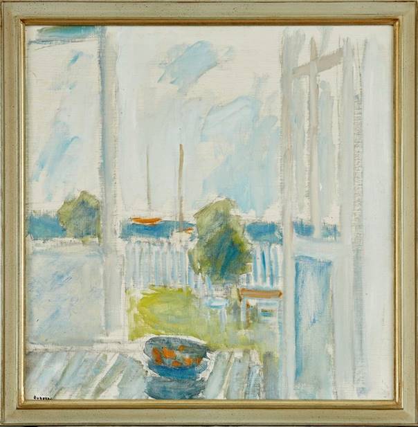 Gustav Rudberg Från verandan, Hven 72x71,5 cm